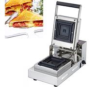 Appareil à panini professionnel 600 W avec plaques antiadhésives double face, température réglable et minuterie sandwichs et croque-monsieur.