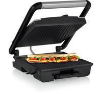 Appareil À Paninis Noir Brossé - Multifonction - Surface De Cuisson 30 X 27 Cm - 2 Portions - 2 000 W