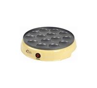 Bestron Appareil à Poffertjes (Profiteroles) au Design Rétro, Mini Crêpier avec Revêtement Anti-Adhésif, Sweet Dreams, 800 Watts, Couleur: Jaune