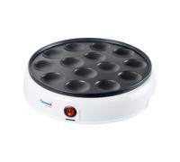 Bestron Appareil à Poffertjes (Profiteroles) au Design Rétro, Mini Crêpier avec Revêtement Anti-Adhésif, Sweet Dreams, 800 Watts, Couleur: Blanc
