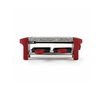 LIVOO Appareil à raclette DOC156RC 2 personnes 350W Plateau en granite Rouge chili