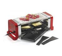Kitchen Chef Raclette Gril à pierre GR202-350R 2 personnes Rouge métal