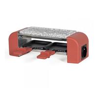 Appareil à raclette 2 personnes connectable Livoo, 450W, Pierre naturelle, Rouge