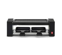 LIVOO Appareil à raclette ON1010N 2 personnes 400W grill amovible plateau antiadhésif 23x10 cm Gris