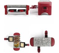 Appareil à raclette 2 personnes rouge 350W Pieds antidérapant - Bouton marche/arrêt