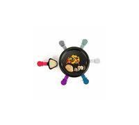 Appareil à raclette 6 personnes + 6 caquelons de couleur + 6 spatules - 800W DOC207