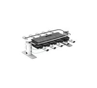LAGRANGE Appareil à raclette 10 personnes, 1200 W, Plateaux verre, plateau supérieur démontable pour nettoyage simplifié, Repose poêlons intégré, Design épuré, Bouton marche/arrêt, 079901