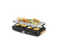 DOMO Appareil à raclette DO9262G – 8 personnes – pierre à cuire, gril – 1400 W