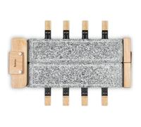 Appareil À Raclette 8 Personnes Wod362, Fromage, Fondue, Double Pierre De Cuisson, Granit, Bois Naturel, Socle Pivotant À 180°[C56]