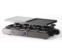 Black+Decker - Barbecue à gaz BXOG7200F | 2 brûleurs 3,6 kW | Grille en fonte | Nettoyage facile | Thermomètre inox | Zone de cuisson flexible | Roulettes pivotantes