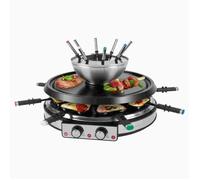 Appareil à raclette et fondue 8 personnes Proficook PC-RG/FD1245