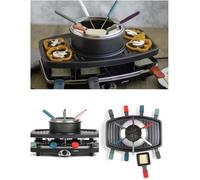 Appareil à raclette, gril et fondue et Plaque à griller antiadhésif Convient pour 8 personnes