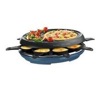 TEFAL Appareil à Raclette Grill Crêpe Bleu acier/ 1050W 8 pers Multifonctions 3 en 1