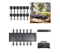 Appareil à Raclette - LIVOO - 1800W - 12 Personnes - Revêtement Antiadhésif - Thermostat Ajustable