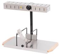 Louis Tellier - Appareil raclette traditionnel 6-10 Pers Inox Bois, 850W | Fabriqué en France, Inox et Acier, Rampe chauffante réglable horizontal, Qualité professionnelle, 1/2 de meule, 230V 850W