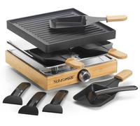 Appareil à raclette 4 personnes 750w Naturamix RACWOOD4 Noir G
