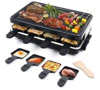 Appareil À Raclette Per 8 Persone Grill Électrique De Table Plaque De Cuisson Portatile Grillles Barbecue Machine Con 8 Mini