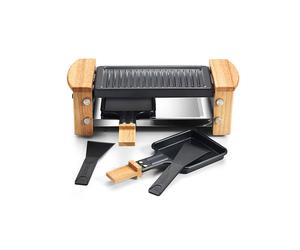 Appareil à raclette pour 2 personnes KCWOOD.2 finitions bois 350 W Kitchen Chef Professional