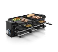 Appareil à raclette Princess 162915 Raclette Piano Black 8 - Plateforme de parking pour casseroles utilisées - avec 8 spatules