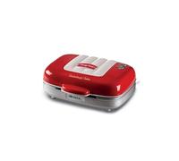 Ariete Appareil multifonction Sandwiches & Cookies Party Time 1972, 3 en 1, 700 W, 3 plaques – Rouge