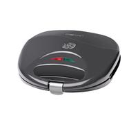 Clatronic ST 3477 Appareil à croque-monsieur, Appareil à croque-monsieur avec plaques à croque-monsieur triangulaires (revêtement anti-adhésif), Réglage automatique de la température, 750 Watt, Gris