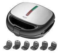 Appareil à Sandwich Maker 6 en 1, Plaques Interchangeables, Gaufrier, Grille 120