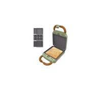 Appareil à Sandwichs et Gaufrier Rock'nToast Retro One Green 700W - 3 Plaques Interchangeables
