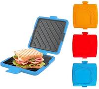 Appareil à sandwichs pour micro-ondes avec surface antiadhésive résistante à la chaleur | Idéal pour le petit-déjeuner, les fêtes, les voyages, la maison et les résidences étudiantes.