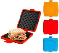 Appareil à sandwichs pour micro-ondes avec surface antiadhésive résistante à la chaleur | Idéal pour le petit-déjeuner, les fêtes, les voyages, la maison et les résidences étudiantes.