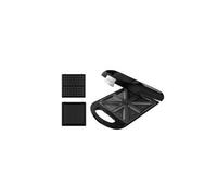 Cecotec Appareil à sandwichs Rock'nToast Family 3in1. 1500 W, capacité pour 4 sandwichs, revêtement antiadhésif, 3 plaques interchangeables, grillage rapide et uniforme, acier inoxydable.