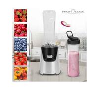 Profi Cook PC-SM 1153 - Appareil à Smoothies pour réduire en purée - fouetter - hacher - secouer ou mélanger - 400 Watts - Couleur Argent