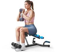 Appareil À Squat Multifonction Merach, Charge 136 Kg, Réglable, Massage, Entraînement Complet Abdos, Jambes, Fessiers, Bras Noir