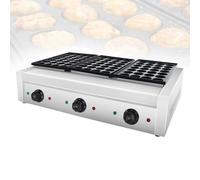 Appareil à Takoyaki Professionnel-Machine à Poffertjes,Machine à Mini Pancakes-Inox Robuste Revêtement Antiadhésif Entretien Simple pour Food Truck et Boulangerie Artisanale(84)