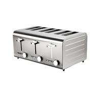 Appareil à Toaster 4/6 Tranches Acier Inoxydable, Fentes Larges, Levier Haut, Fonction Bagel, Réchauffage, Décongélation Et Plateau Ramasse-Miettes Coulissant(6 Slots)