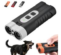 Appareil à ultrasons anti-aboiement pour chiens - Aide à l'entraînement doux mobile et rechargeable - Appareil anti-aboiement pour chiens - Répulsif à ultrasons avec lampe de poche LED pour petits