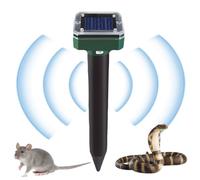 Appareil à ultrasons d'extérieur pour chat - solaire anti-animaux - Construction ABS résistante aux intempéries - Utilisation pour parterres de fleurs, caravanes, lotissements et aventures en
