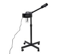 Appareil à vapeur 800 W pour soin du visage, appareil à vapeur, sauna facial, spa pour soin du visage, buse rotative à 360°, avec roues, pour salon et maison, élimination des points noirs, réduction