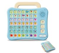 Appareil AAC pour autisme, tablette de communication avec 52 boutons à code couleur, support de poignée pliable, interrupteur vocal pour garçon/fille, 7 boutons d'enregistrement pour enfants non