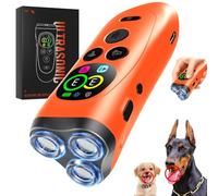 Appareil anti-aboiement à ultrasons avec écran LCD couleur, 7 modes jusqu'à 10 m, corrige les mauvais comportements en intérieur et en extérieur, contrôle des aboiements sûr et humain pour tous les