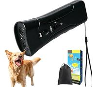 Appareil anti-aboiement doux pour animaux de compagnie avec lampe de poche LED, dispositif anti-aboiement pour chiens - 3 modes de dressage, portée de 10 m pour corriger les mauvais comportements