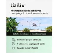 Appareil anti moustique WILIV plaques collantes piège anti-ponte x8