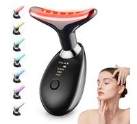 Appareil Anti Ride Visage, Appareil Lifting Massage, 7 LED Beauté Appareils, massage du visage EMS, 42 °C Masseur de Visage Électrique noir