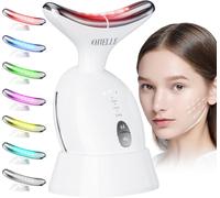 Appareil Anti-Rides Visage 3 Modes Et 7 Couleurs Led, Appareil Lifting Visage Et Sculpteur Facial Avec Chauffage 45°C, Masseur Visage Électrique Pour Raffermissement Du Visage Et Du Cou