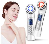 Appareil Anti Rides Visage Appareil, 4 en 1 Dispositif de Beauté RF avec EMS Photothérapie Vibration Anti-rides et Anti-âge Soins du Visage pour les Femmes