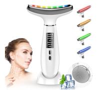 Appareil Anti Rides Visage, Appareil de Beauté à 6 Modes, Température 45 °C pour Les Massage Visage, pour l'anti-âge, Le Lifting et le Raffermissement de la Peau Relâchée (Mode LED 4 couleurs)