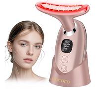 Appareil Anti Rides Visage, DOCOCO Double EMS Masseur Visage 3 Modes, Chauffable 45°C Sculpteur Facial pour Lifting Visage et Cou