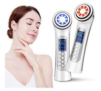 Appareil anti-rides visage - FEBEST - 4 en 1 - RF - EMS - Photothérapie LED - Vibration - Blanc - 18,5x5x5 cm