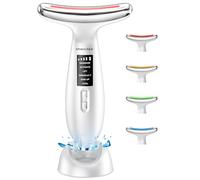 Appareil Anti Rides Visage Massage: Masseur Double Menton Lifting à 5°C Froid et 45°C Chaleur - Appareil de Beauté Electrique à 6 Modes LED 4 Couleurs - Visage Cou EMS Anti-Âge Raffermissement Massage