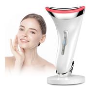 Appareil Anti Rides Visage Massage: Masseur Facial Électrique pour Lifting Visage et Double Menton 3 Modes LED - Chauffage à 45℃ EMS pour Raffermissement du Visage et du Cou - Anti-Âge pour Femmes
