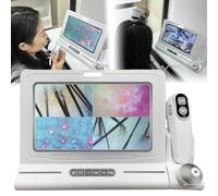 Appareil d'analyse de la peau et du cuir chevelu 2026 - Écran HD de 11" - Grossissement de 200x et 50x - Lumière polarisée - Quatre images - Comparaison des follicules pileux - Détecteur professionnel